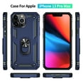 thumbnail image 3 of Compatible with iPhone 13 Pro Max Case Built-in 360 Ring Holder Kickstand, Extreme Protection Military Armor Magnetic Car Dual Layer Protective Heavy Duty Phone Cover For iPhone 13 Pro Max,Blue, 3 of 8