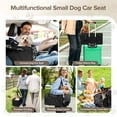 thumbnail image 6 of Tensea Dog Car Seat for Small Dogs,Center Console Dog Car Seat Support Up to 20lbs,Portable Anti-Collapse Puppy Car Seat,Pet Car Seat with Soft Cushion&Safety Belt&Storage Pockets, 6 of 9
