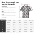 thumbnail image 4 of Fotbe Black White Halloween Hawaiian Shirt for Men Unisex Summer Beach Casual Short Sleeve Cotton Linen Button Down Shirts-XX-Large, 4 of 5