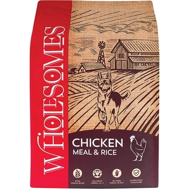 Wholesomes 2100090 40 lb Chicken Meal and Rice Recipe Dry Dog Food