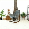 thumbnail image 4 of Rocking Chair, Light Gray Velvet with Foam, 38.5"H x 27.5"W x 36"D | Velvet | Foam, 4 of 7