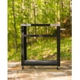 thumbnail image 5 of NUUK Double-Shelf Rolling Outdoor Dining Grill Cart, 20" x 30" BBQ Pizza Oven Table and Food Prep Worktable Station, 5 of 10
