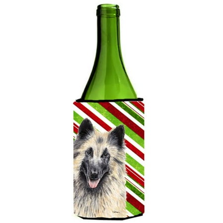 

Belgian Tervuren Candy Cane Holiday Christmas Wine bottle sleeve Hugger - 24 oz.