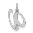thumbnail image 5 of Auriga Fine Jewelry 925 Sterling Silver Fancy Script V Initial Charm Pendant for Women(L- 18mm, W- 13 to 20mm), 5 of 6