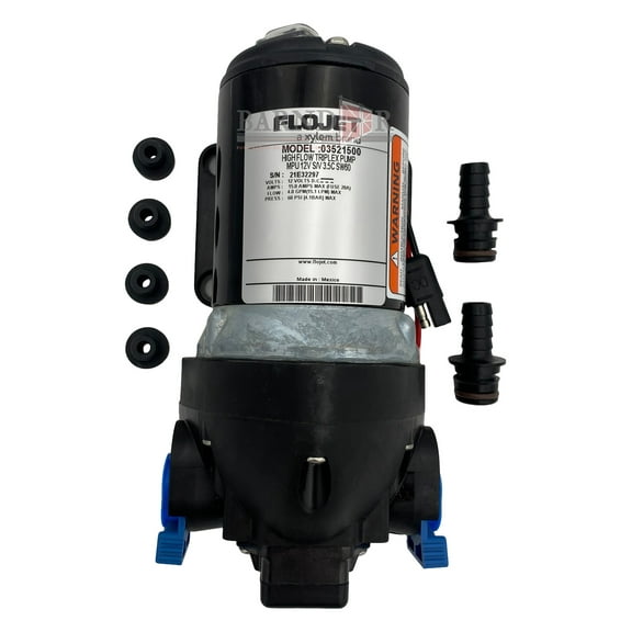 Flojet Triplex Pressure Pump 12v DC (Santoprene/Viton) 13.6 L/Min Max | 03521500A