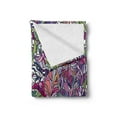 thumbnail image 2 of Floral Soft Flannel Fleece Throw Blanket, Tropical Jungle Rainforest Abstraction Narcissus Iris Vintage Style Nature, Cozy Plush for Indoor and Outdoor Use, 50" x 70", Multicolor, by Ambesonne, 2 of 5
