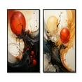thumbnail image 2 of Designart "Earthly Conversations Dynamic Shapes VI" Abstract Shapes Framed Wall Art Set Of 2 - Transitional Black Gallery Wall Frame Set For Home Decor, 2 of 6