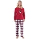 thumbnail image 1 of Pijamas navideños para vacaciones familiares, conjunto a juego, Top estampado y pantalones a cuadros, Jammies, ropa de dormir, pijamas navideños a juego para la familia, 1 of 4