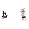 thumbnail image 6 of CarpNettore Abstract Astronaut Figure Sculpture Decorative Collectible Modern Statue Ornament for Living Room Bookshelf Fireplace Shelf Desk Housewarming Home Dec, 6 of 8