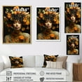 thumbnail image 4 of Designart "Portrait Of The Cantaloupe Cantos Woman" Fashion Woman Floater Framed Canvas Wall Art, 4 of 5
