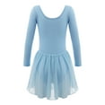 thumbnail image 2 of CHICTRY Girls Long Sleeve Solid Ballet Dance Leotard Dress,Sizes 2-12, 2 of 7