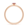 thumbnail image 2 of ANGARA Natural Bezel-Set Solitaire Heart Ruby Promise Ring in 14K Rose Gold for Women (Size-4mm) | July Birthstone Jewelry for Her | Natural Ruby Rings, 2 of 9