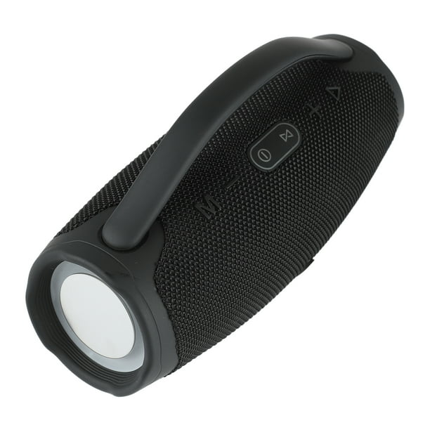 Altavoz Bluetooth RGB, resistente al agua, batería de larga duración, altavoz Bluetooth inalámbrico portátil para exteriores, color negro
