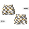 thumbnail image 5 of Lsque plaid Pumpkin Daisy Pattern High Waisted Biker Shorts for Women-Tummy Control Fitness Athletic Workout Running Yoga Gym Shorts,Moisture-Wicking-Small, 5 of 9