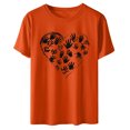 thumbnail image 4 of Dadaria T-Shirt pour Femmes Chemise Orange Manches Courtes Col Rond Été Chandail Blouses m, 4 of 5