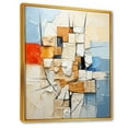thumbnail image 2 of Designart "Cubist Struggle In Blue And White II" Abstract Shapes Floater Framed Canvas Prints, 2 of 5