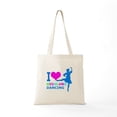 thumbnail image 5 of CafePress - I LOVE Highland Dancing Pink Blue Green P Tote Bag - Unisex Canvas Tote Bag, Beige, 1-Piece, 5 of 6