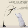 thumbnail image 3 of 10 Styles Cat Feather Toy  Simulation Bird Feather Toy  Cat Teaser and Exerciser Wand Telescopic Cat Fishing Pole Toy w Suction Cup, 3 of 7