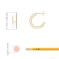 thumbnail image 3 of ANGARA Natural Diamond Twin Layer Hoop Earrings in 14K Yellow Gold for Women (Size-1mm| Color-H| Clarity-SI2) | April Birthstone, Anniversary, Jewelry Gift for Women | Natural Diamond Earrings, 3 of 8