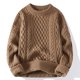 thumbnail image 5 of Suéter de cuello redondo de otoño e invierno para hombre de Twist Knitwear Suéter de base cálida interior engrosada con forro polar para adolescentes, 5 of 6