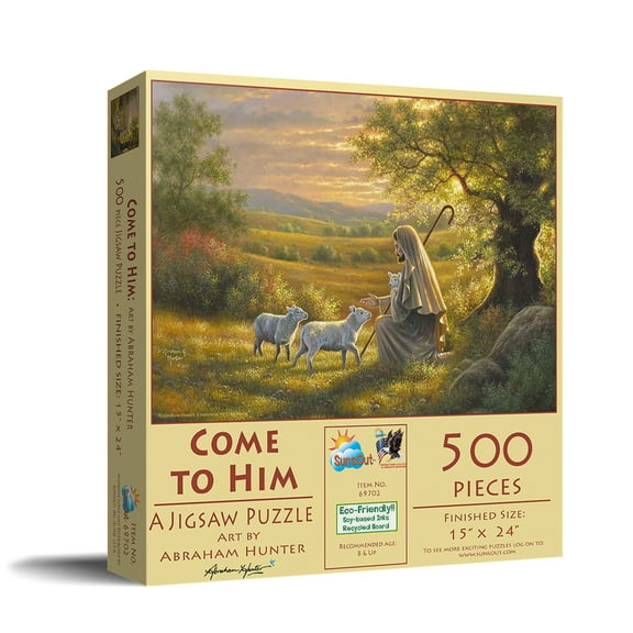 SUNSOUT INC - Come to Him - 500 pc Jigsaw Puzzle by Artist: Abraham Hunter - Finished Size 15" x 24" - MPN# 69702