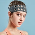 thumbnail image 3 of Breathable Cutout Headband with Metal for Women Stretchy Wide Fashion Accessory Punk Style for All Hair Types, 3 of 3