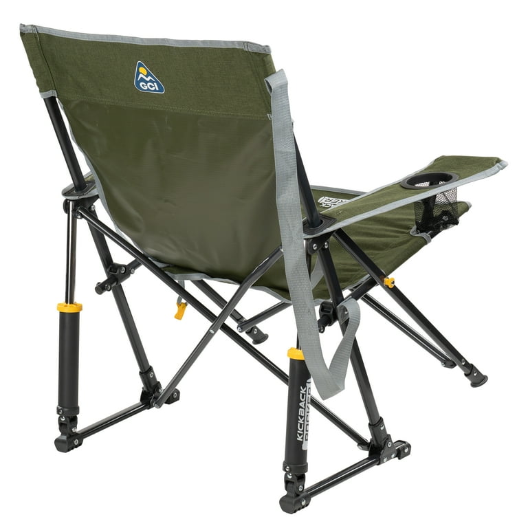 GCI Outdoor Kickback Rocker Foldable Rocking Camp Chair, Heathered