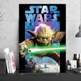 thumbnail image 3 of Cuadro Decorativo Cartel Star Wars Yoda Sable Canvas Listo Para Colgar 60x90cm Jungle Art Impresion Tela Arte, 3 of 6