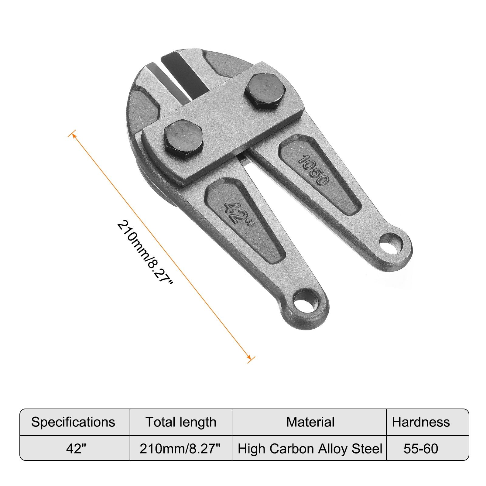 Bolt Cutter 42" Replacement Jaws Blade Cutter Hand Alloy Steel Blade Cutter Tools Part for Wire Fence Screw Chain