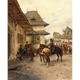 thumbnail image 2 of Ludwig Gedlek 15x18 Black Ornate Wood Framed Double Matted Museum Art Print Titled - Rest the Rider, 2 of 5