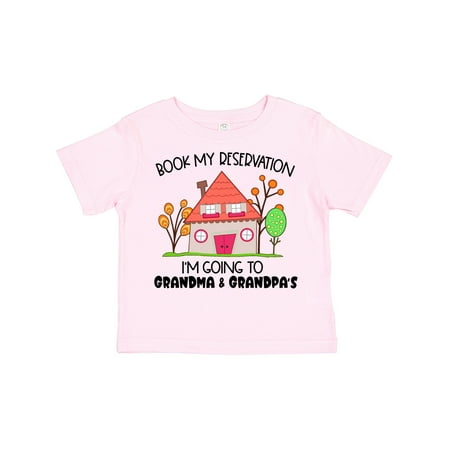 

Inktastic Book My Reservation- I m Going to Grandma and Grandpa s Gift Toddler Boy or Toddler Girl T-Shirt