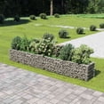 thumbnail image 1 of vidaXL Gabion Lit Surélevé Acier Galvanisé 360x50x50 cm, 1 of 5