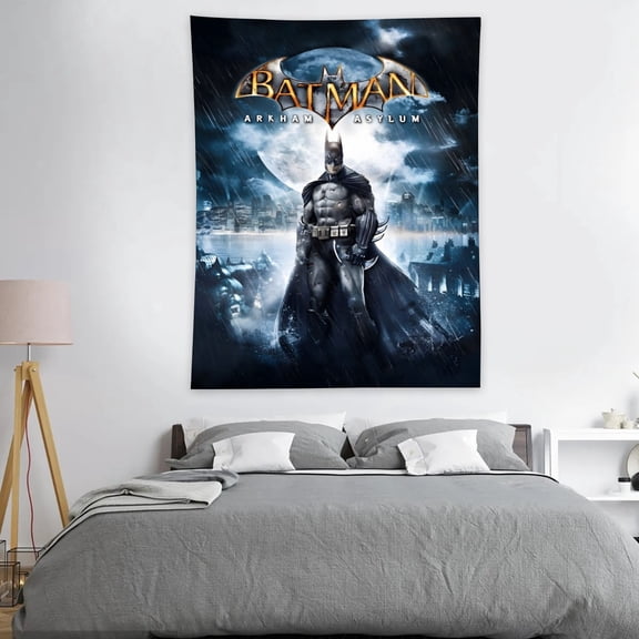 Tapestry for Batman Bedroom Dorm wall hanging Funny Poster Backgrounds Wall Art Decorations Kids Girls Teens Gifts Cute 40×30 inch