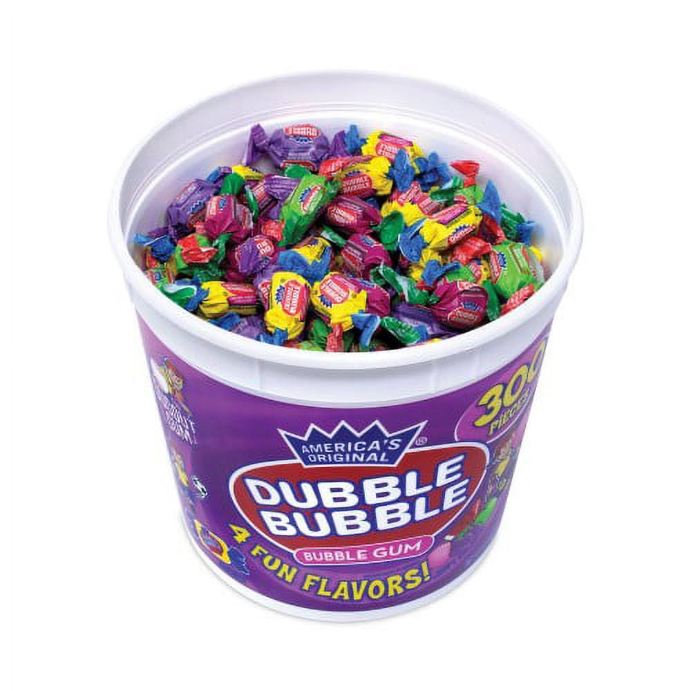 New Dubble Bubble Bubble Gum Assorted Flavor Twist Tub, 300 Pieces/Tub, Delivered in 1-4 Business Days,Each