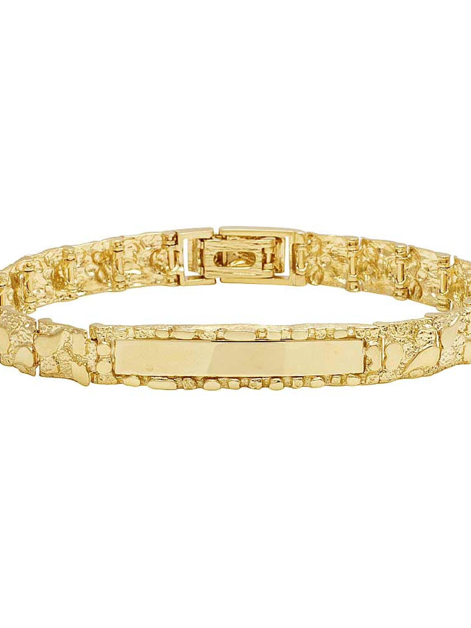 Jewelry Unlimited Men's Real 10K Yellow Gold Nugget Style Designer