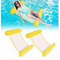 thumbnail image 1 of Yellow 2Pcs Floating Hammock Inflatable Pool, Swimming Hammock Float Floating Seat Raft Hammock Bed Lounger Mat with Air Pump for Beach, Party, Vacati_Perfect Gift, 1 of 5