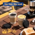 thumbnail image 5 of Fit Meal Prep 100 Pack 12 oz Disposable Coffee Cups with Lids, Sleeves, Leak-Proof To Go Coffee Cups with Lids, Durable Paper Cups for Hot Beverage, Home, Office, Party, 5 of 8