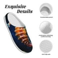 thumbnail image 5 of Lsque Yellow Fish Seahorse Pattern Womens Comfort Cotton on Scuff With Memory Foam and Anti-skid Sole Slipper-39/40, 5 of 7