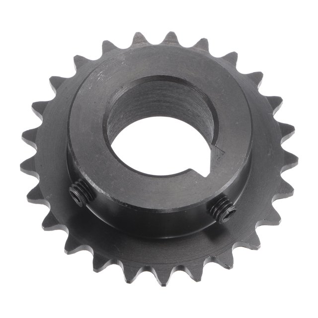 Unique Bargains 25 Teeth Sprocket 1/4' Pitch, 20mm Bore Carbon Steel, Keyway with 2 Set Screws