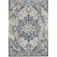 thumbnail image 2 of SAFAVIEH Classic Vintage Atanas Floral Bordered Polyester Area Rug, Blue, 4' x 6', 2 of 7