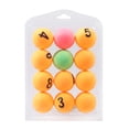 thumbnail image 1 of 12 Pcs Colorful Ping Pong Balls Table Tennis Decor Balls Multi-functional Ping Pong Ball Amateur Training Practice Balls Entertainment Toy Gift Mix Colors, 1 of 6