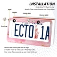thumbnail image 3 of Aluminum License Plate Frame 2 Pack Car Exterior Accessory Car Tag Holder for Front Rear Plates Cars Decor Pink Background with Hearts, 3 of 7