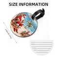 thumbnail image 5 of Santa Claus Beach Vacation Set of 2pcs PU Leather Round Suitcase Tags with Privacy Cover and Name ID Tag - Ideal for Travel Luggage, Handbags, Backpacks, School Bags, 5 of 6