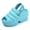 light blue, variant on Women's Platform Clogs Hight Heels Fashion Summer Beach Sandals Fish Mouth Slippers Slip on Garden Shoes