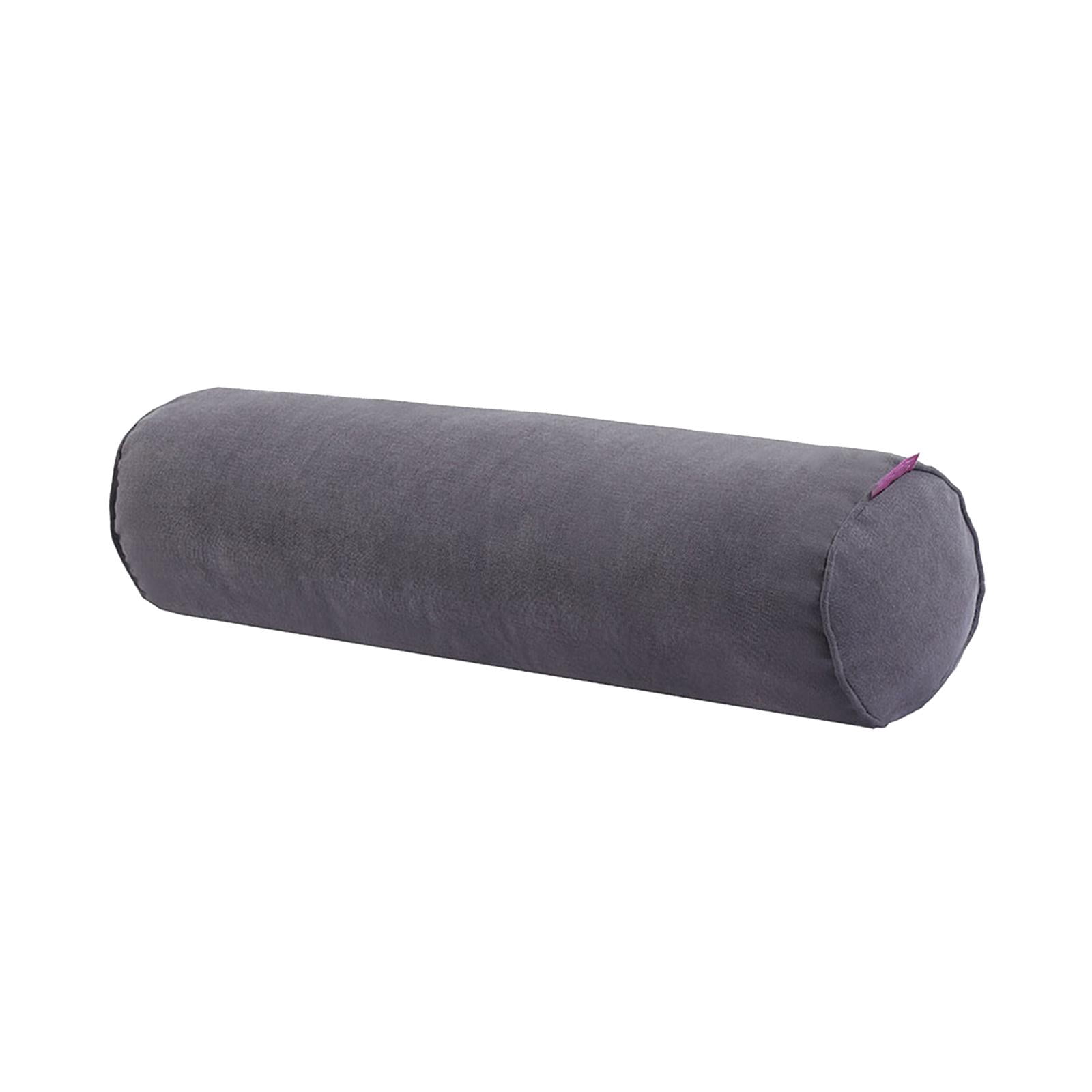 EHJRE Round Neck Pillow Comfortable Cylinder Cushion Cervical Neck Roll Bolster Pillow Hollow Cloth Soft Support for Chair Bed Car Office Suitable for Home Jazz grey