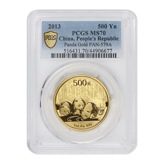 China 2013 Gold 500 Yn Panda PCGS MS70 Chinese Mint Coin