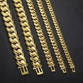 thumbnail image 4 of 12-20mm wide Hip Hop Bling Iced Out Round Cuban Miami Link Chain Necklaces for Men Rapper Jewelry Gold Silver Color, 4 of 6