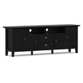 thumbnail image 6 of Simpli Home Redmond 72 inch Wide Solid Wood TV Stand in Black For TVs up to 80 inches, 6 of 12