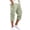 04# Light Green, variant on HKYNLAG Mens Cargo Shorts Below Knee Casual Elastic Waist Drawstring Work Capris Relaxed Fit Hiking Long Short Pants with Multi Pockets Gray S