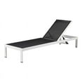 thumbnail image 1 of Pangea Home Chaise Longue Réglable en Hauteur en Aluminium en Blanc/noir, 1 of 10
